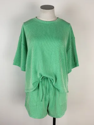 Ayla Ribbed Set in Green