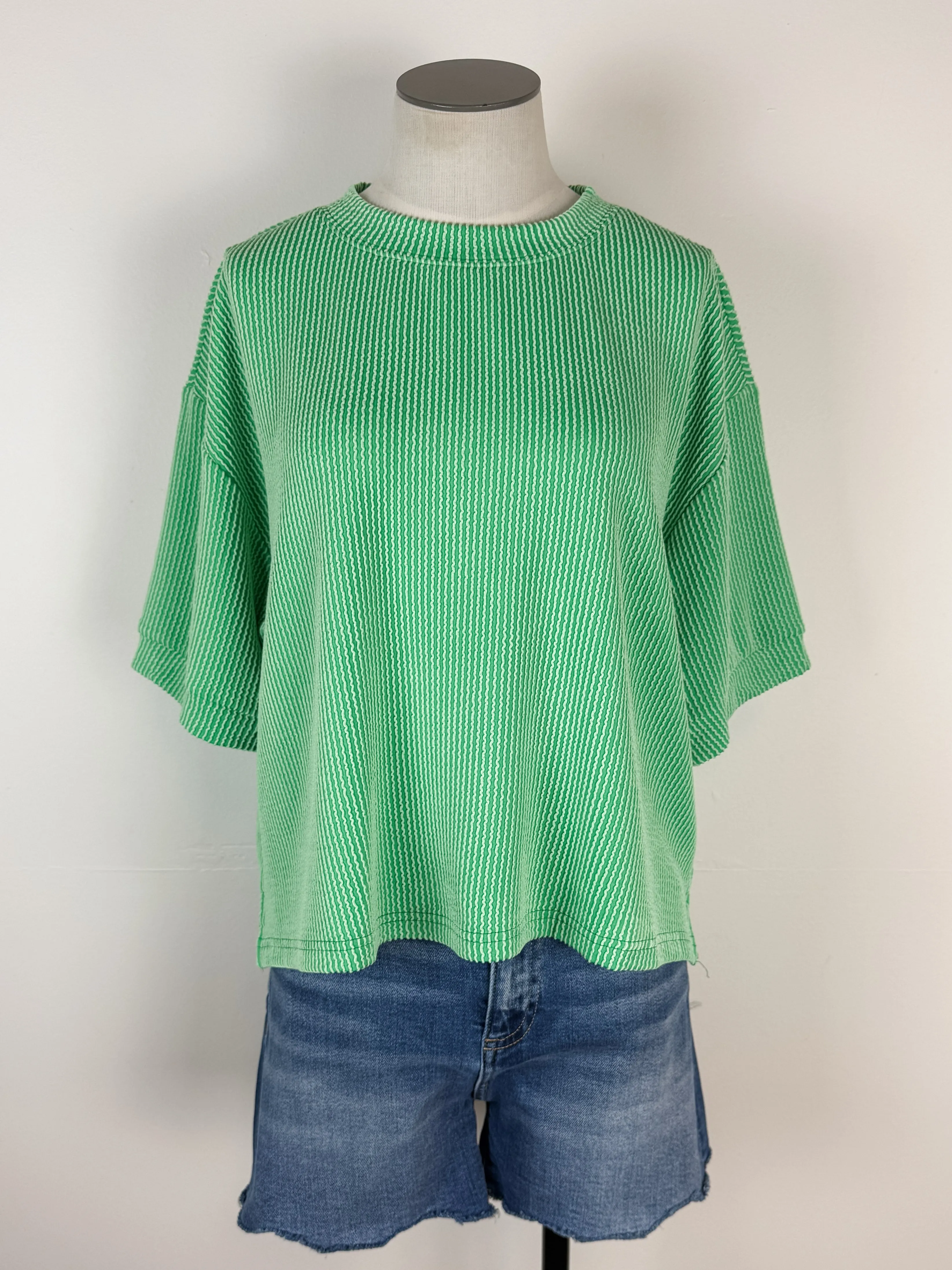 Ayla Ribbed Set in Green