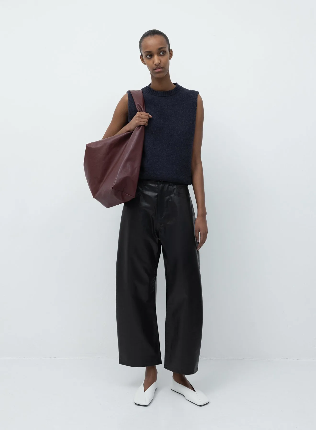 Balloon trousers oil | black