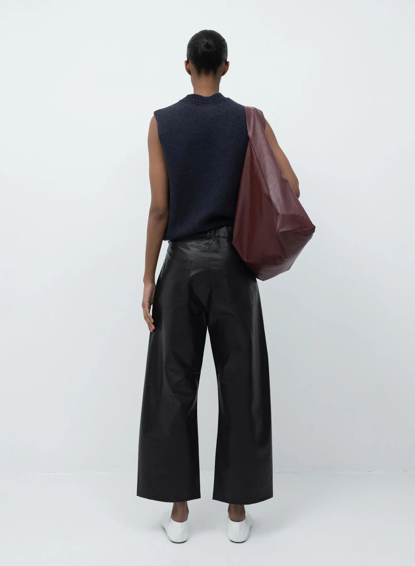 Balloon trousers oil | black