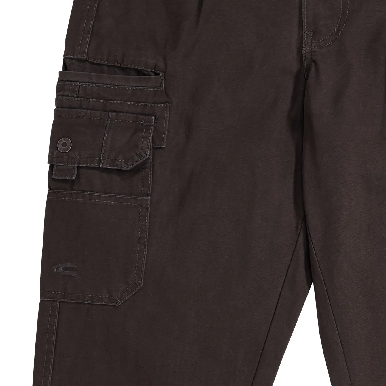 camel active Men Cargo Trousers in Regular Fit with Multipockets in 3 Colours Solid Cotton