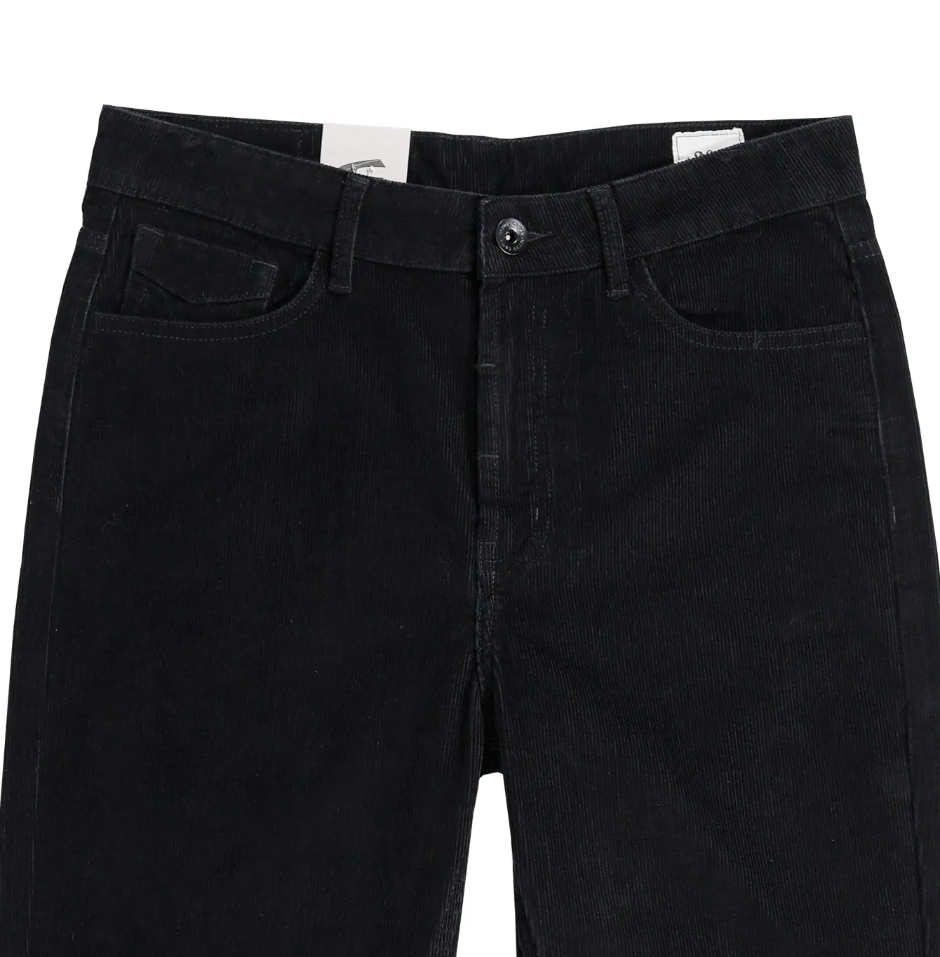 camel active Men Chino Trousers in 208 Loose Fit with 5 Pockets in Black Corduroy 9-208SS25CDB526