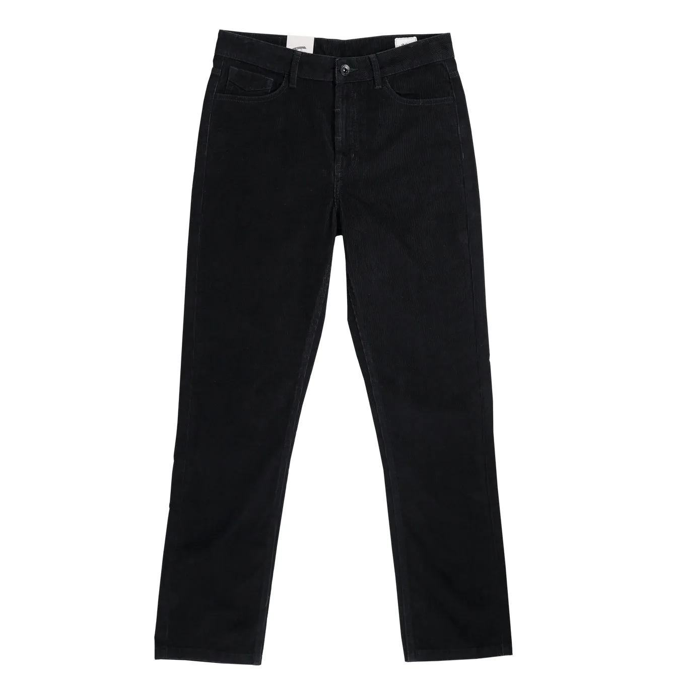 camel active Men Chino Trousers in 208 Loose Fit with 5 Pockets in Black Corduroy 9-208SS25CDB526