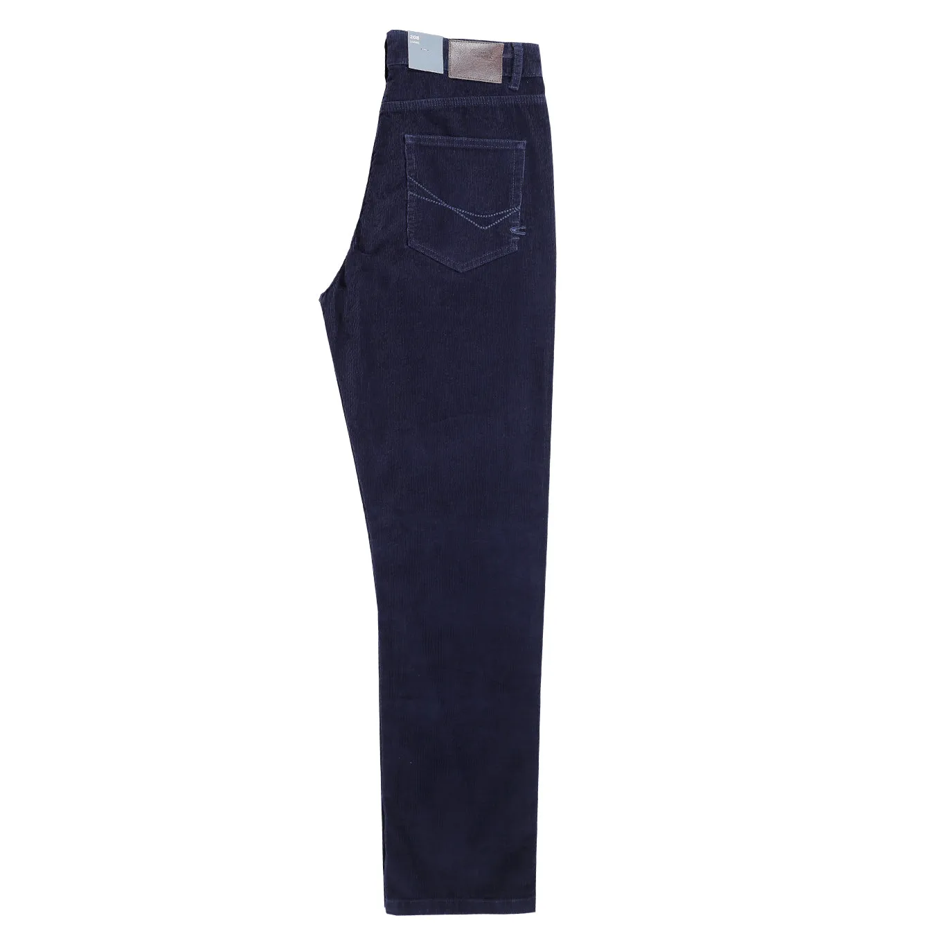 camel active Men Chino Trousers in 208 Loose Fit with 5 Pockets in Navy Blue Corduroy 9-208SS25CDB528