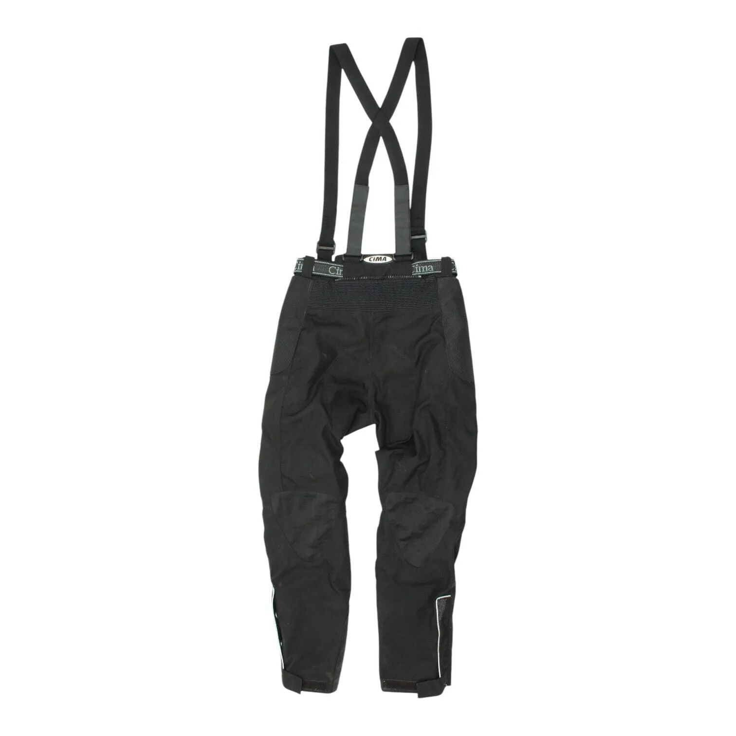Cima Mens Black Motorcycle Salopettes | Vintage Motorbike Clothing Biker Pants