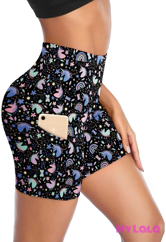 EC2 Pocketed Gym Shorts 24-32 (Unicorn Doodle)