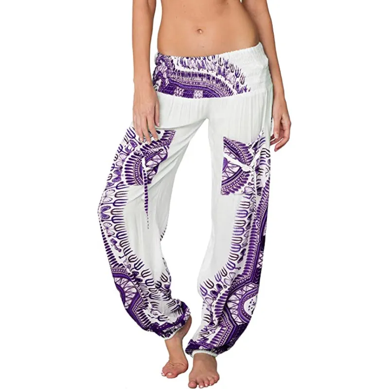 Harem Pants Hippie Bohemian Casual Gypsy Print Yoga Baggy Boho