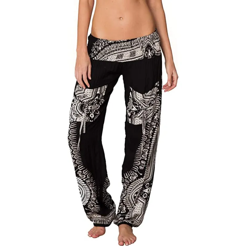 Harem Pants Hippie Bohemian Casual Gypsy Print Yoga Baggy Boho