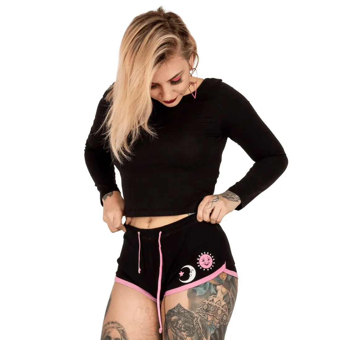 Witch Bitch Pink Trim Dolphin Hot Shorts